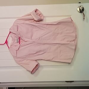 Merona medium fitted pink button up dress shirt
